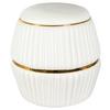 Hocker Doric 245 Beige/goldfarben D: 51,5 Cm - Beige/Goldfarben, Design, Textil (51,5/53cm) - Kayoom