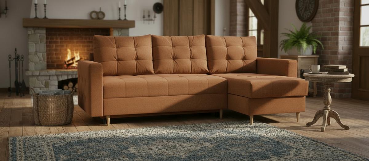 Ecksofa Asti Rostfarben S: 232x141x cm - Rostfarben, Design, Textil (232/141cm) - MID.YOU