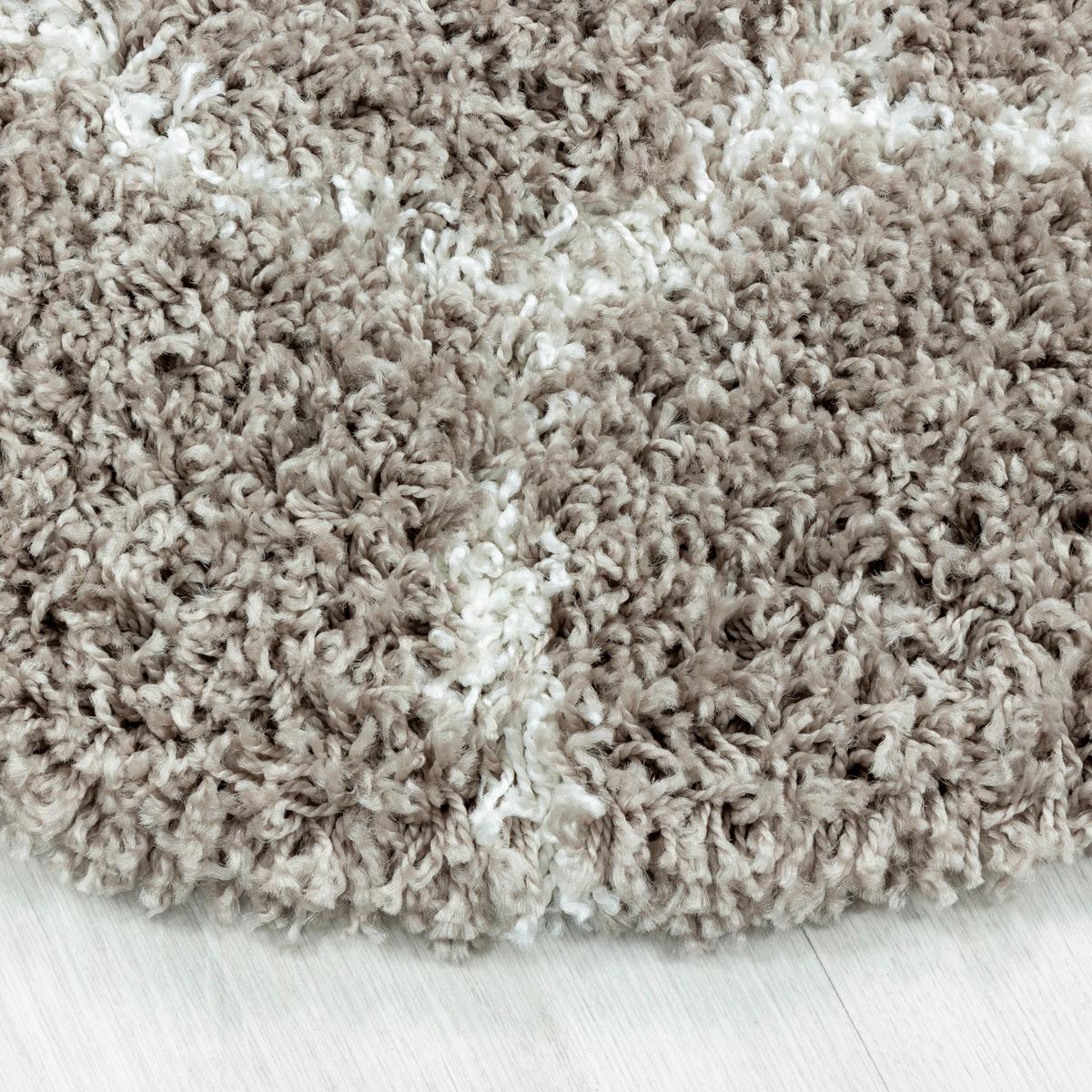 Webteppich Beige Naturfaser Salsa Ø 200 cm - Beige, Design, Textil (200cm)