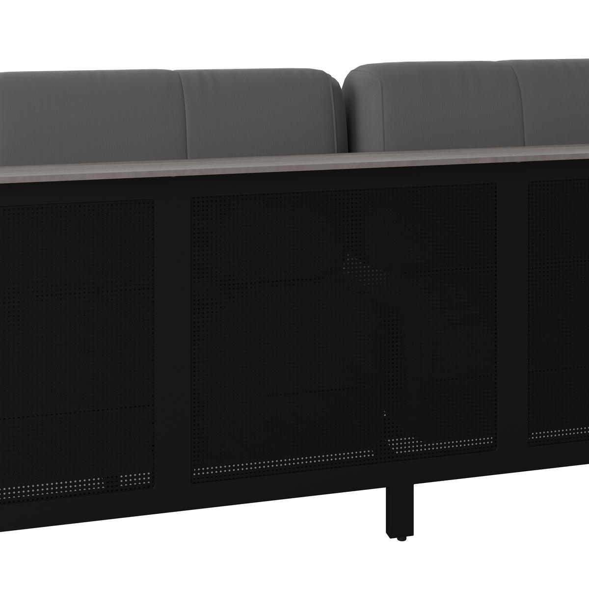 TERASOVÁ SEDACIA SÚPRAVA MARA - čierna/sivá, Modern, kov/textil (186/61/76,5cm) - Bessagi Garden