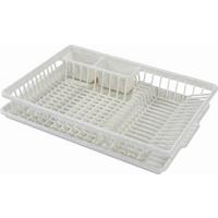Geschirrabtropfkorb Sani mit Untertasse LxB: ca. 50x33 cm - Weiß, KONVENTIONELL, Kunststoff (33/9/50cm)