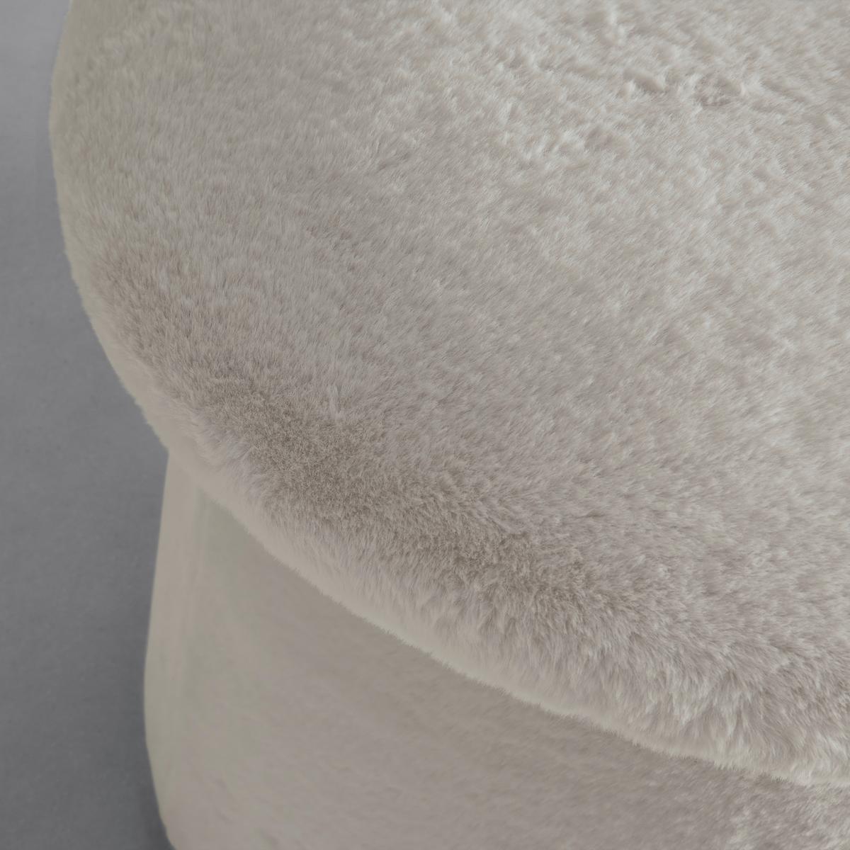 Taburet FUNGI -TREND- - taupe, Romantik / Landhaus, kompozitné drevo/textil (51/39/51cm) - Premium Living