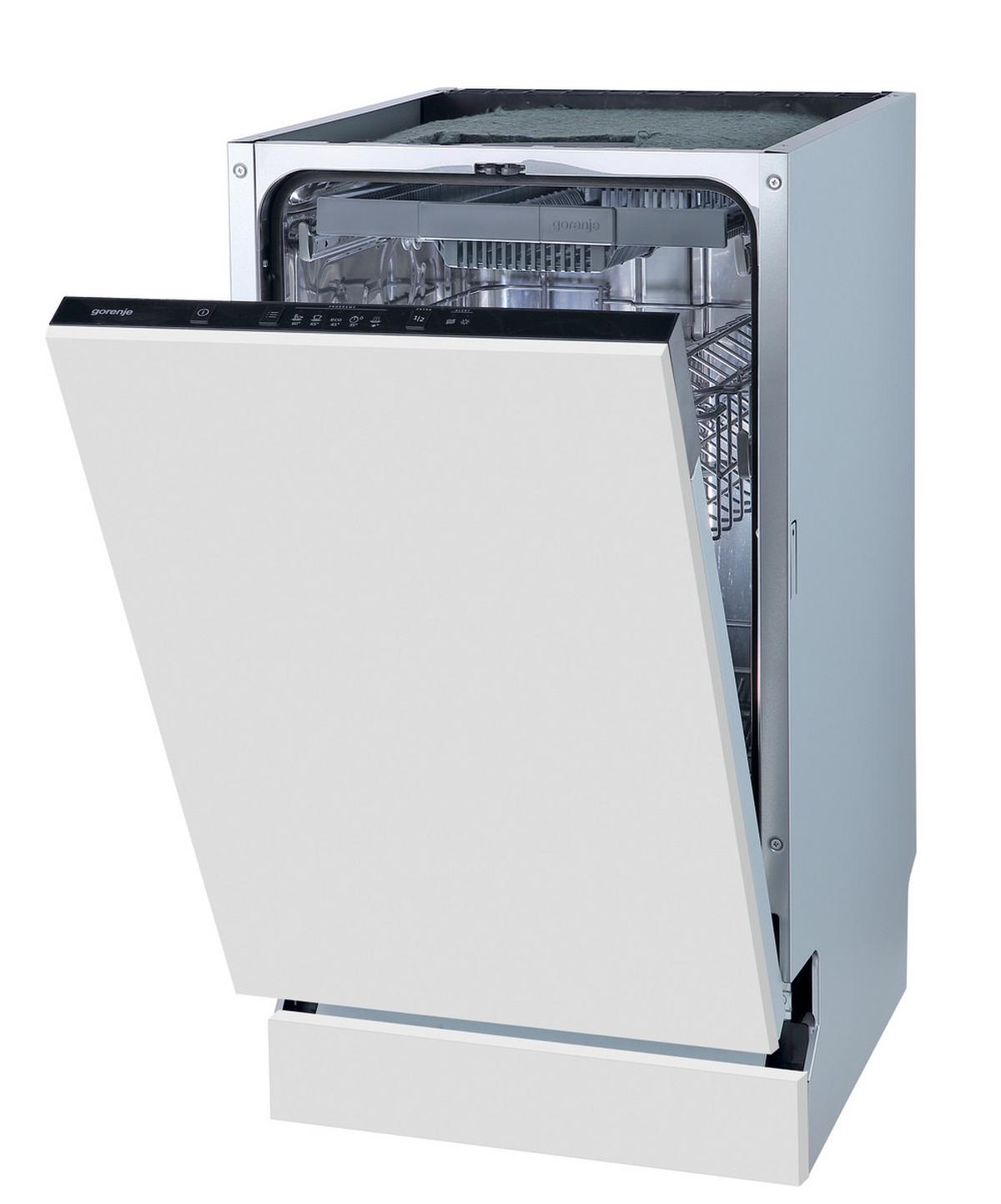 Einbau-geschirrspüler Bxhxt: 44,8x81,5x55 Cm - Edelstahlfarben/Schwarz, Basics, Metall (44,8/81,5/55cm) - Gorenje