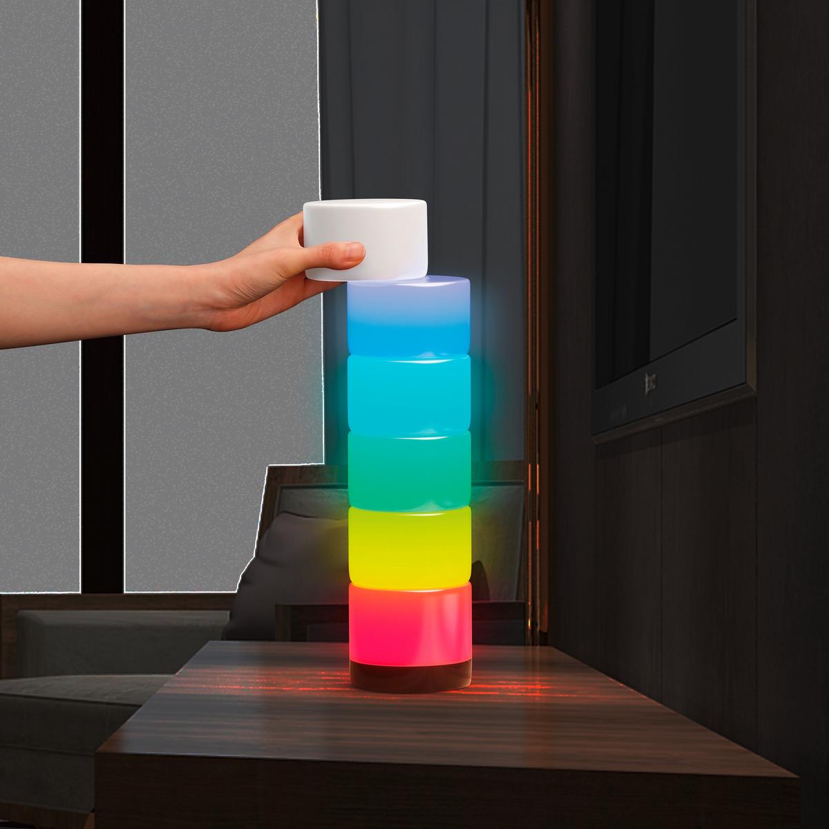 Led-dekoleuchte Charlie - Schwarz/Weiß, KONVENTIONELL, Kunststoff (10/39cm) - Luca Bessoni