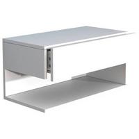 Nachtkästchen Usal Xl B: 60 Cm Weiß - Weiß, MODERN, Holzwerkstoff (60/30/32cm) - MID.YOU