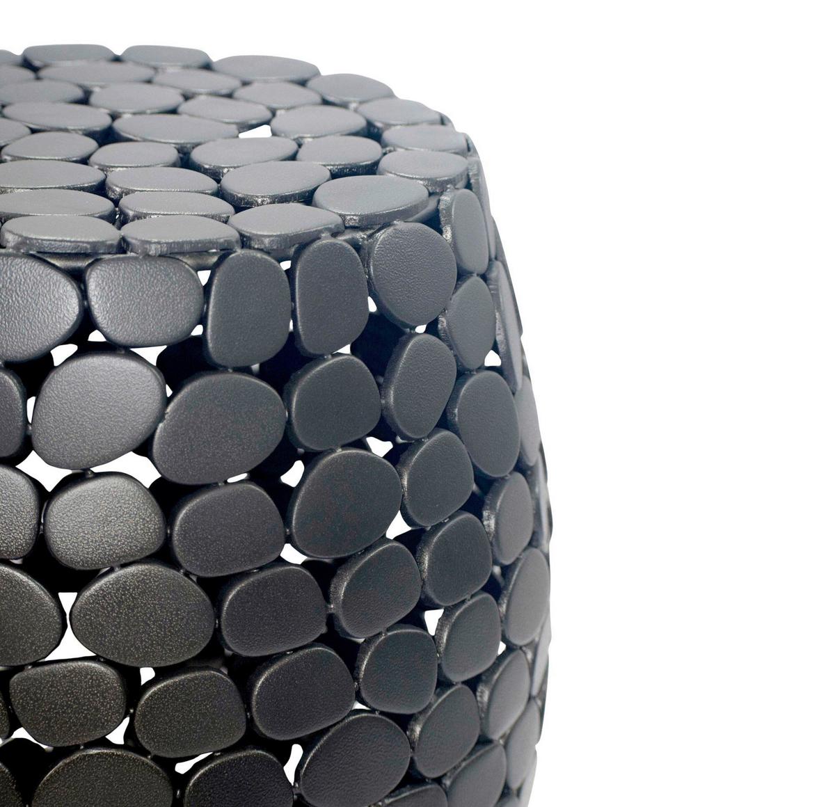 Beistelltisch Schwarz B: 40 cm - Schwarz, Design, Metall (40/46/40cm) - Livetastic