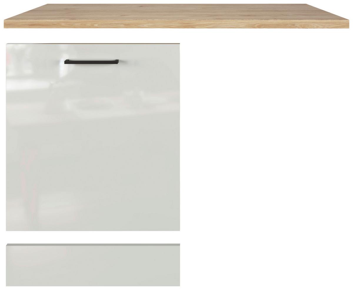 Výkryt na myčku nádobí pro plne integrovatelnou myčku - šedá/černá, Moderní, kov/kompozitní dřevo (110/60cm) - FlexWell