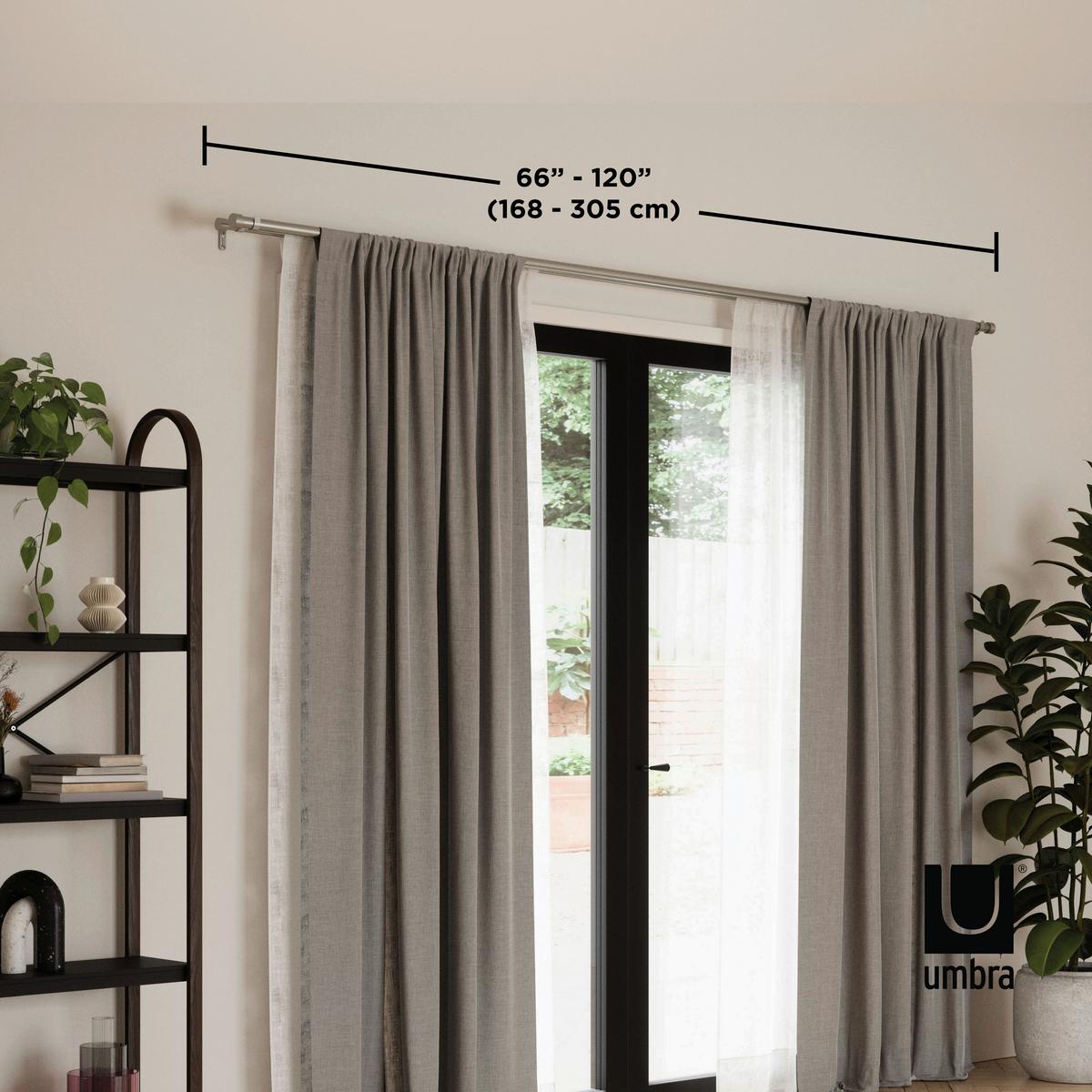 ZÁVESOVÁ TYČ CAPPA - niklová, Konventionell, kov/plast (309cm) - Umbra