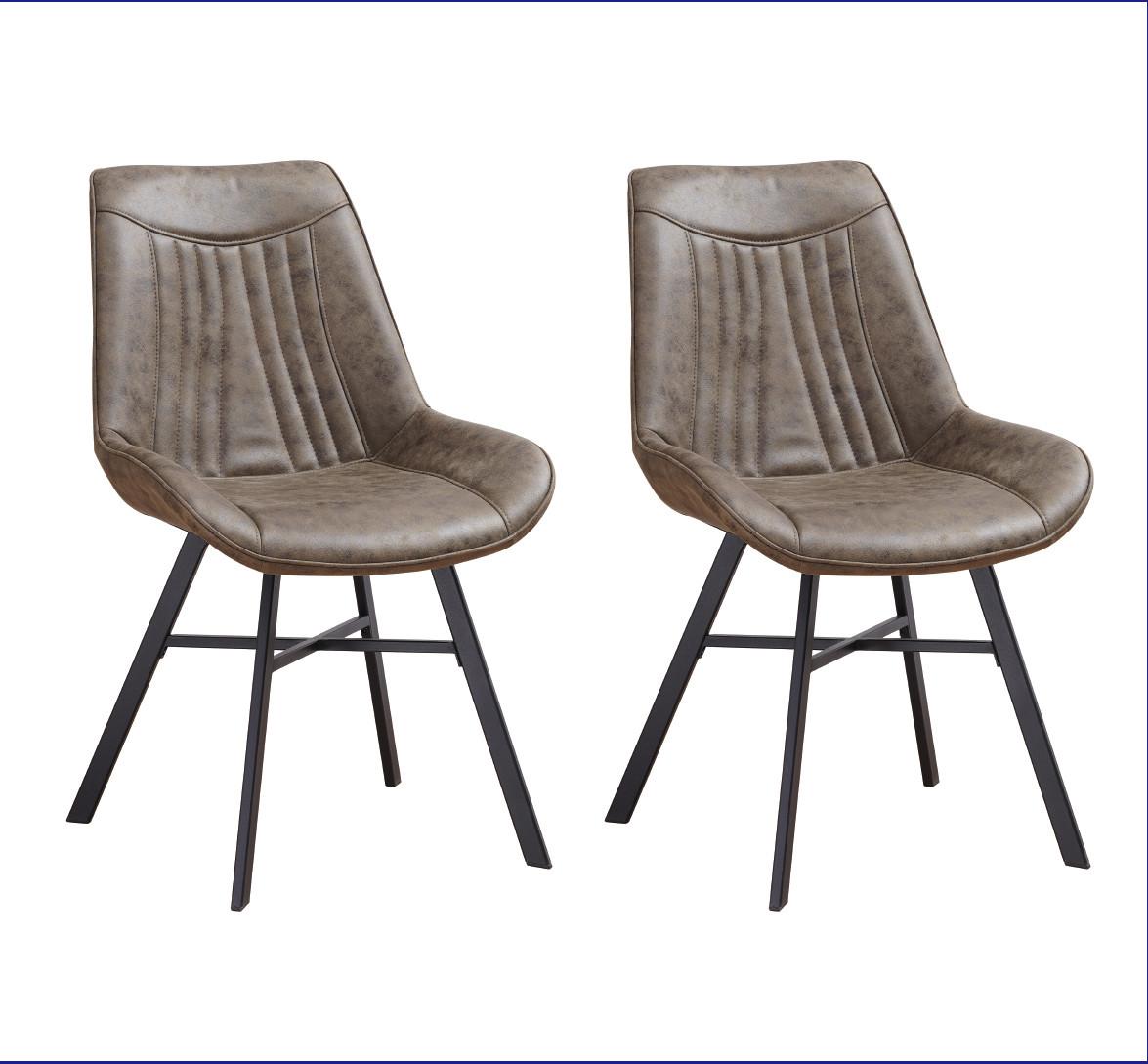 STUHL-SET Samuel Grün, B: 53 cm - Schwarz/Grün, MODERN, Textil/Metall (53/87/63,5cm) - MID.YOU