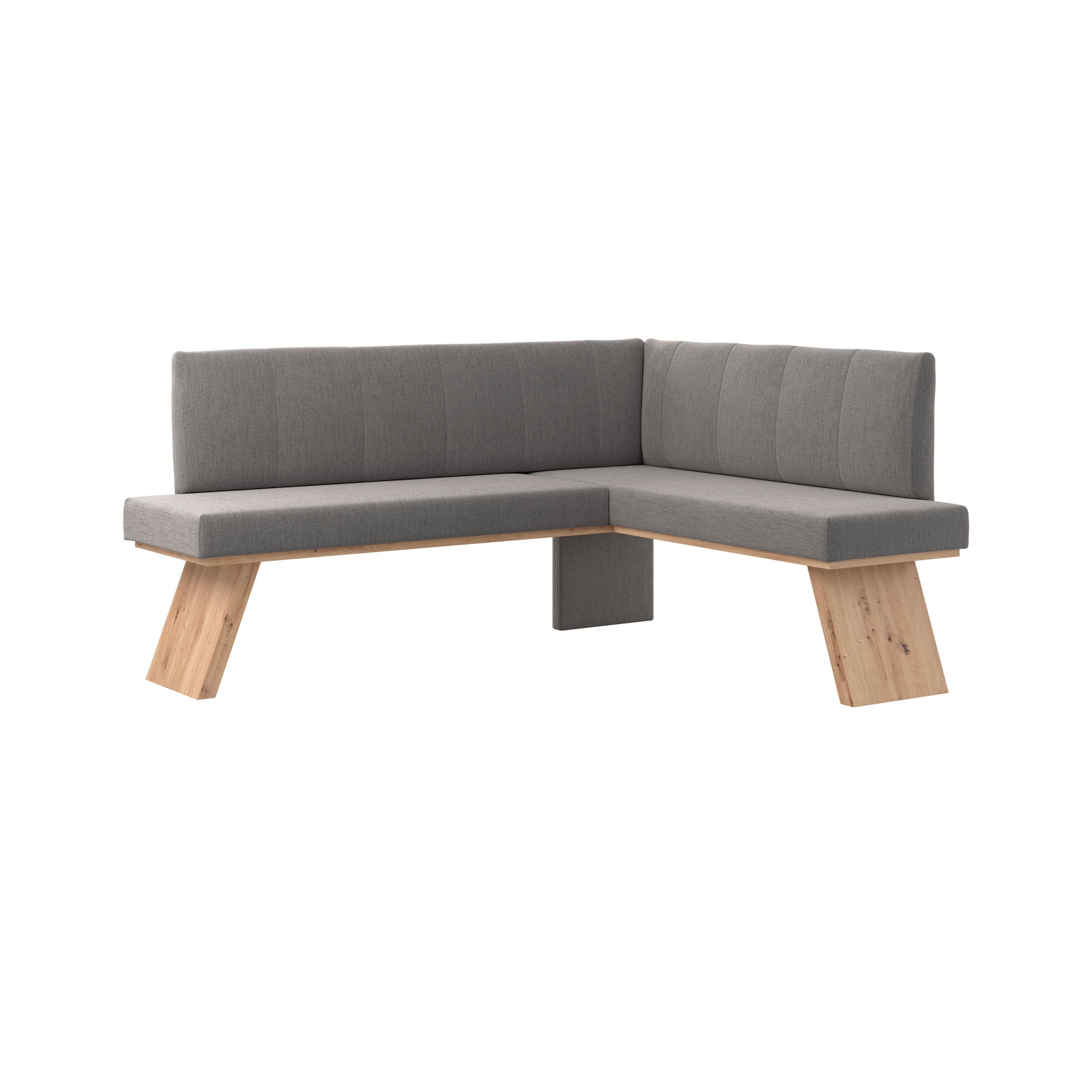 Eckbank Emma Ii Webstoff Dunkelgrau, B: 185 Cm - Eichefarben/Dunkelgrau, KONVENTIONELL, Holzwerkstoff/Textil (185/150cm)