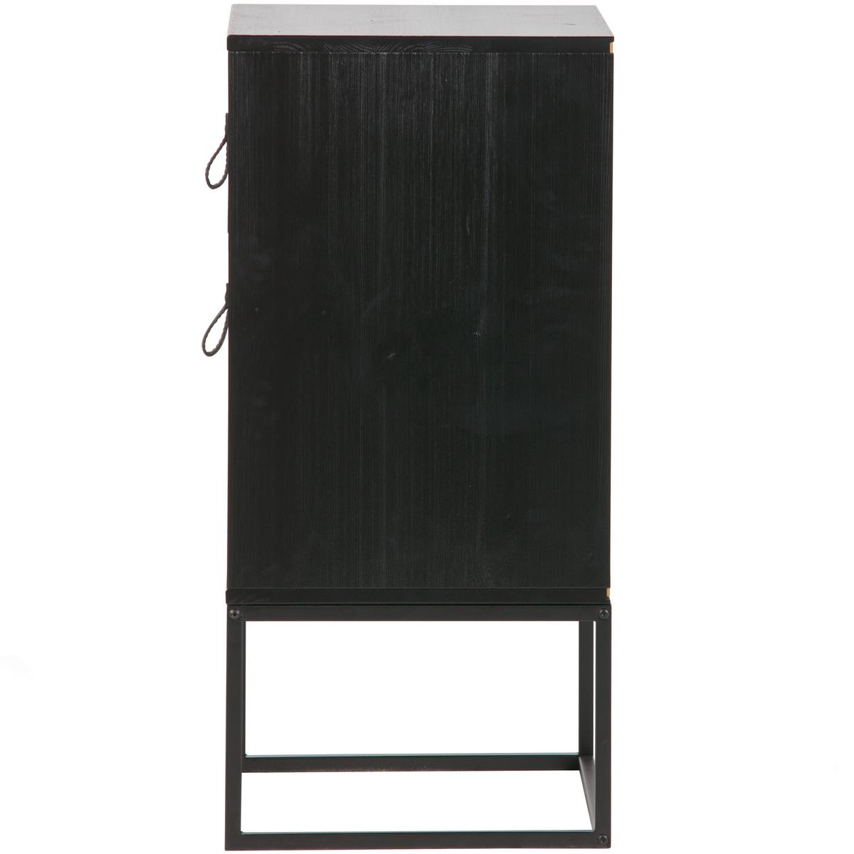 NACHTKÄSTCHEN Zola Schwarz B: 74cm - Schwarz, Basics, Holz/Metall (74/40/35cm) - MID.YOU