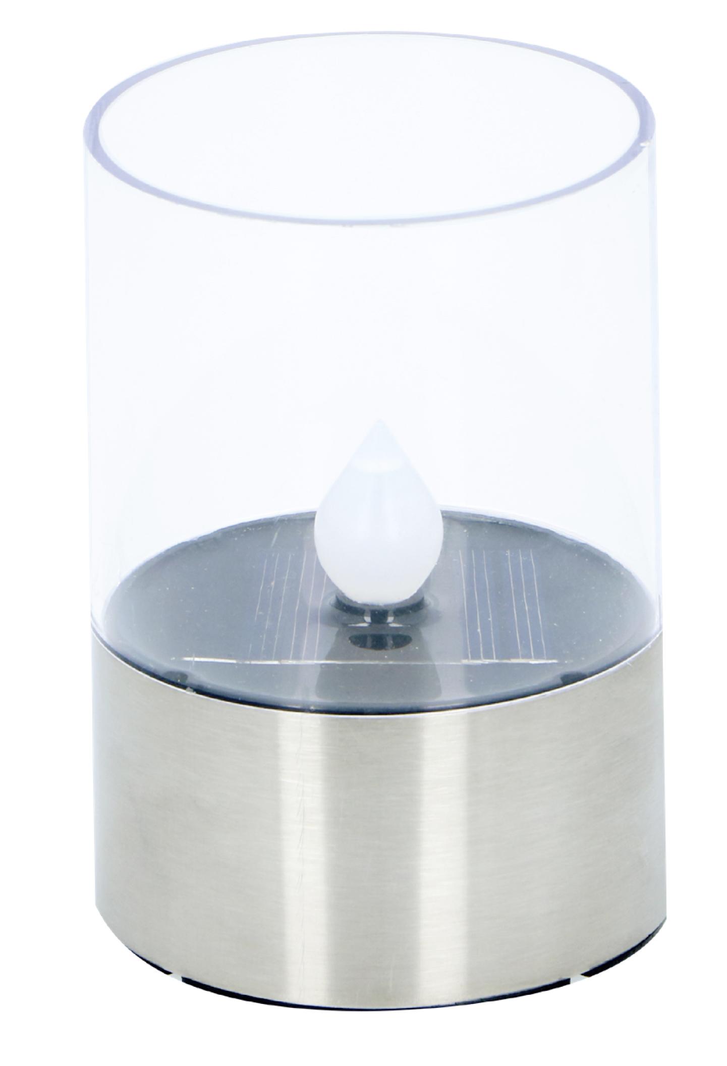 Solární Svítidlo Amina, 7,5/13cm - barvy stříbra, Moderní, kov/plast (7,5/11cm) - Modern Living