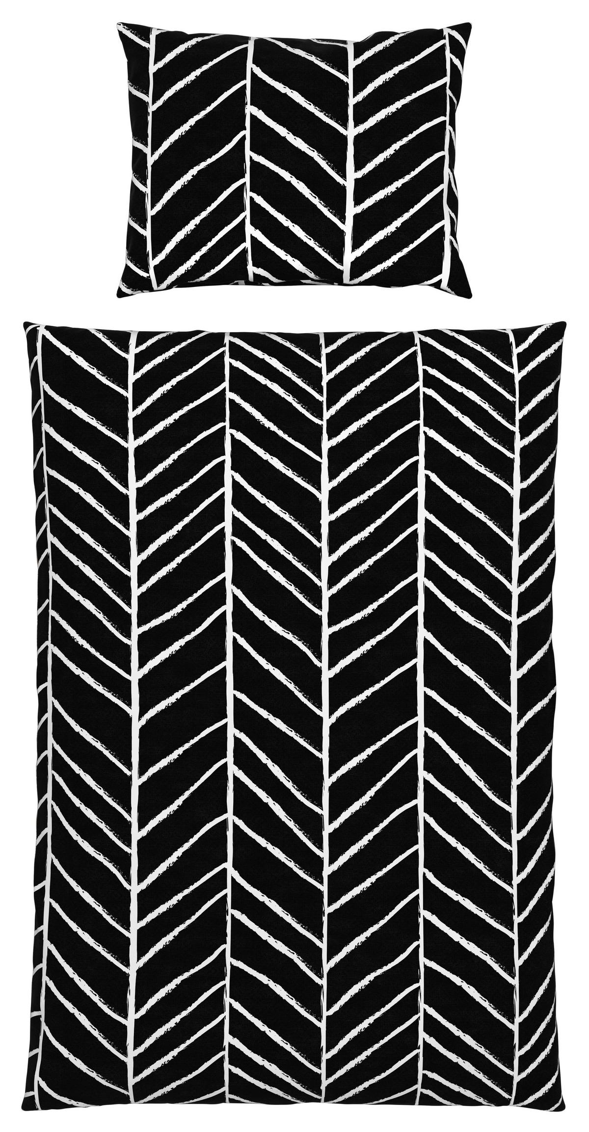 POSTEĽNÁ BIELIZEŇ Marble, 140/200cm, čierna - čierna, Konventionell, textil (140/200cm) - Modern Living