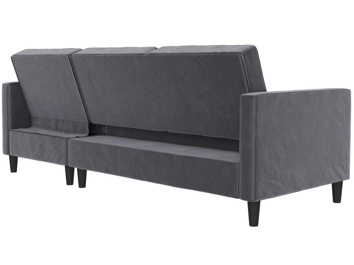 Ecksofa Palermo Anthrazit, mit Stauraum - Anthrazit/Schwarz, Basics, Textil (213/154cm) - Livetastic