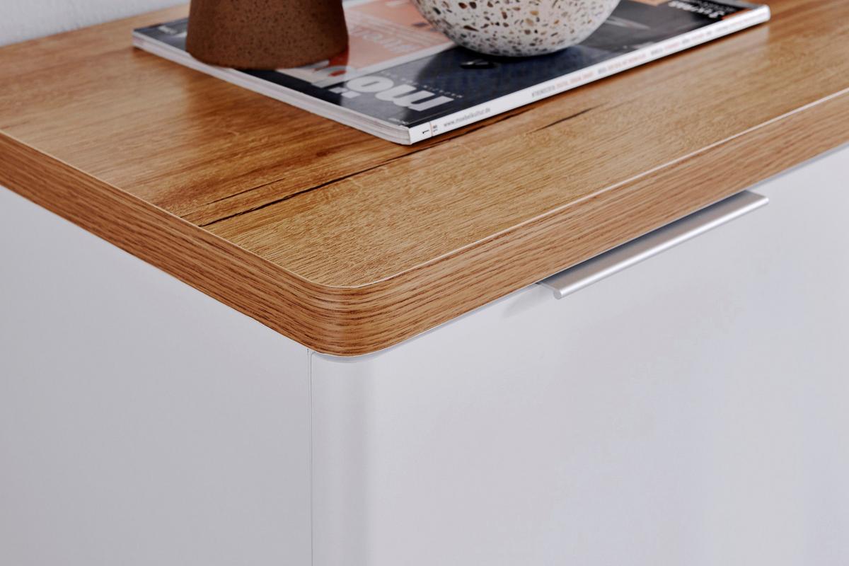 Sideboard 120cm Libre Sb 120 Weiß/Eichefarben - Eichefarben/Weiß, KONVENTIONELL, Holzwerkstoff (120/77/39cm) - Livetastic