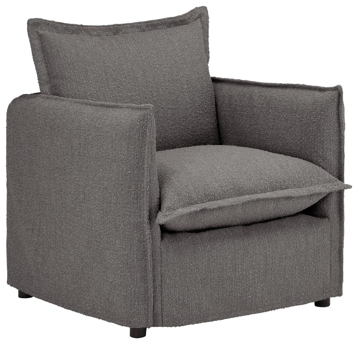 Sessel Toscana - Schwarz/Grau, Trend, Textil (120/82/98cm) - Livetastic