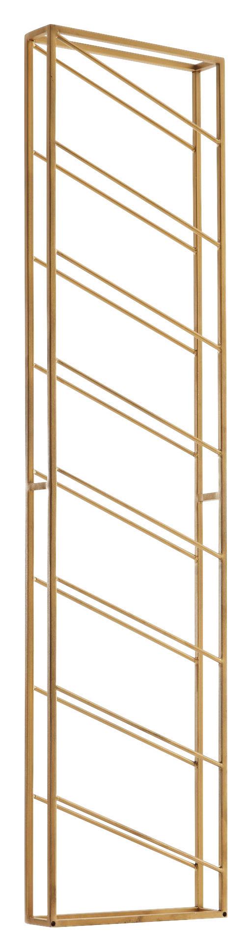 Regál na víno barva zlatá - barvy zlata, Design, kov (36/150/8cm) - MID.YOU