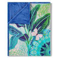 Plaid Isara 130x160 Cm Blau Türkis Fichtefarben - Türkis/Blau, Trend, Textil (130/160cm)