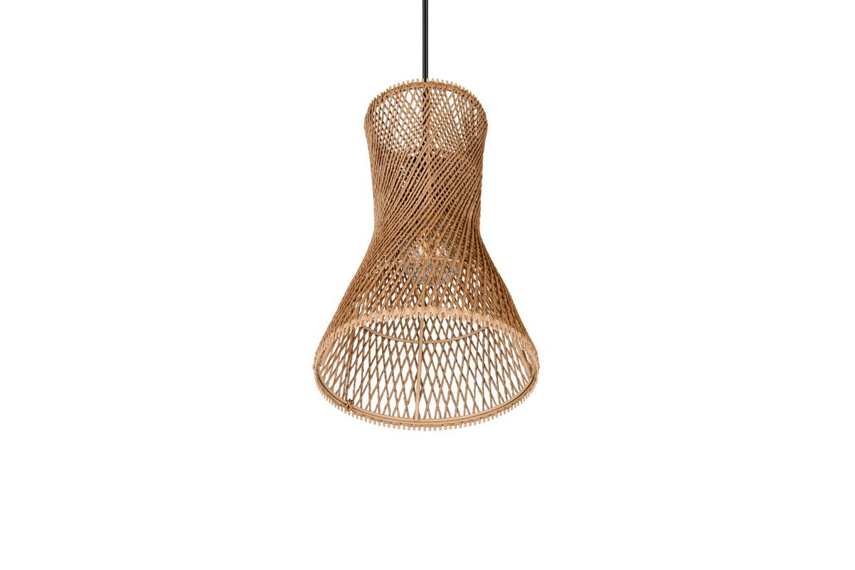 Hängeleuchte Bijou Braun Schwarz D: 20 cm - Schwarz/Braun, LIFESTYLE, Papier (20/150cm)