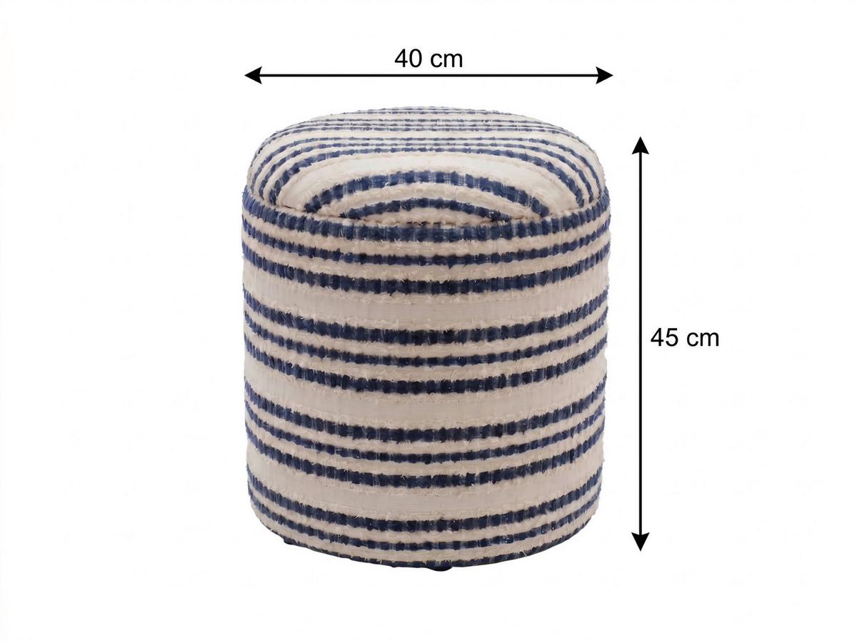 Taburet, š: 40 cm - béžová, Design, textil (40/45/40cm) - Livetastic