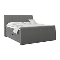 Boxspringbett Libra - Graphitfarben/Schwarz, KONVENTIONELL, Textil (160/200cm)