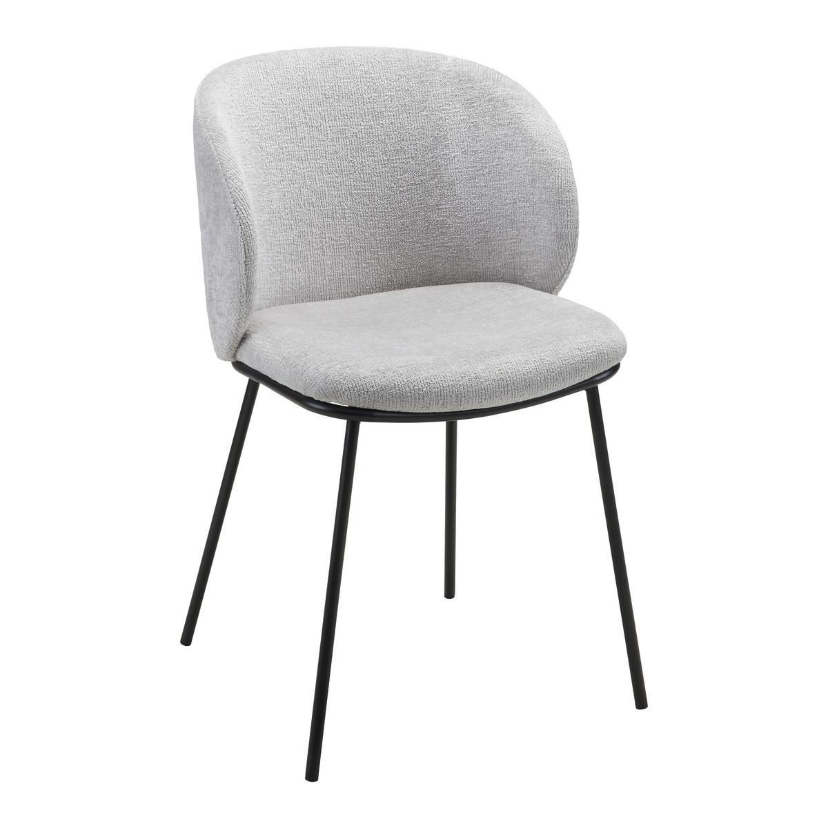 ŽIDLE MALEA - černá/světle šedá, Moderní, kov/dřevo (49/76/55cm) - Bessagi Home