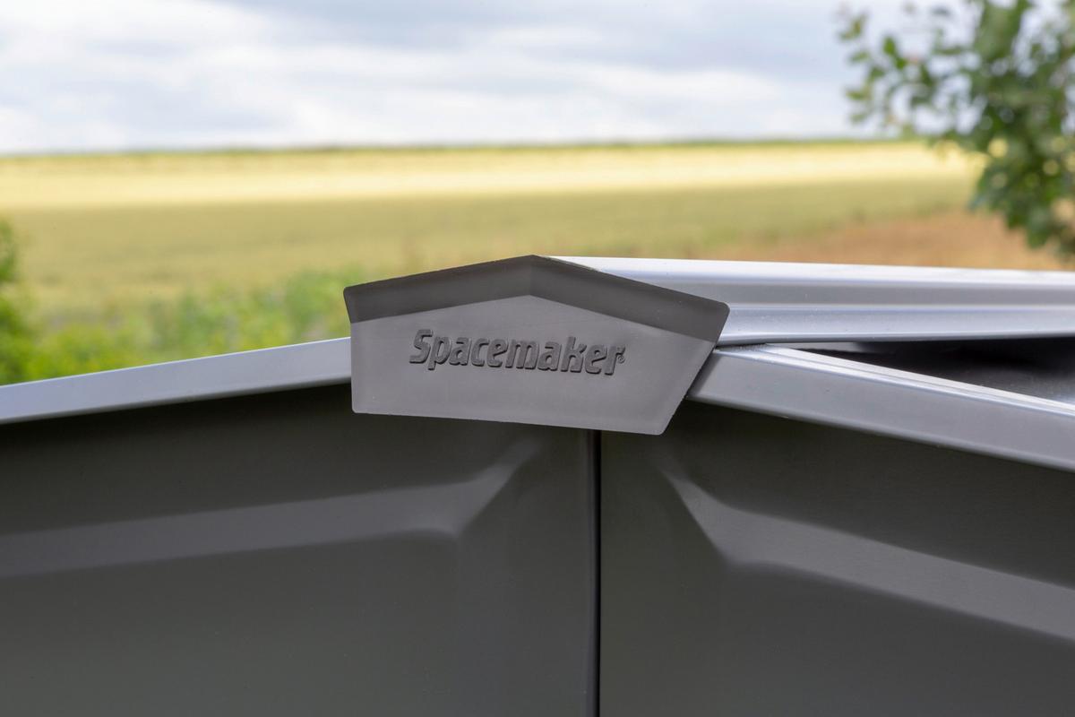 Gerätehaus Mit Satteldach 151x198x122 cm - Grau, Basics, Metall (151/198/122cm)