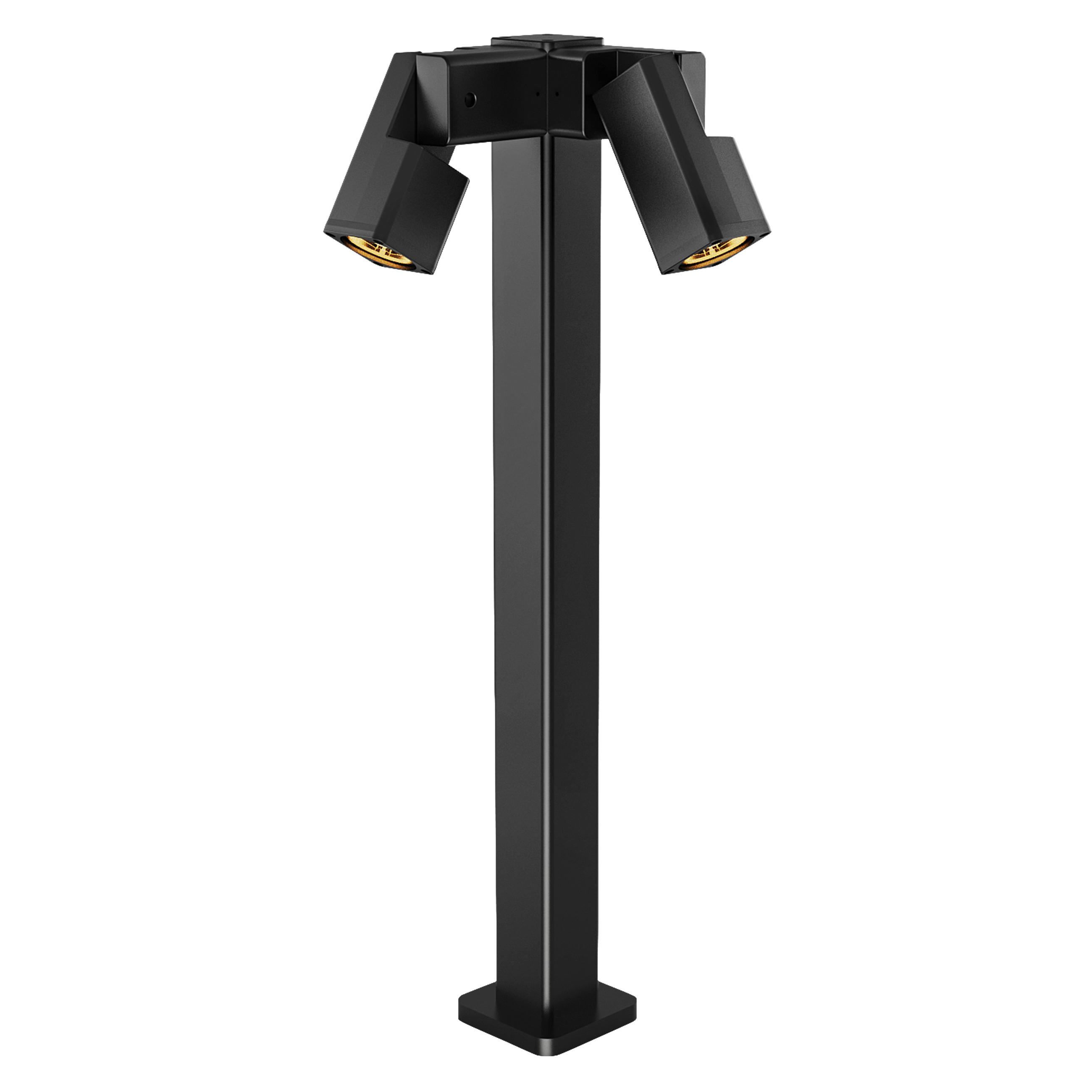 Wegeleuchte 52-32430 Salvia - Schwarz, Design, Metall (29/29/80cm)