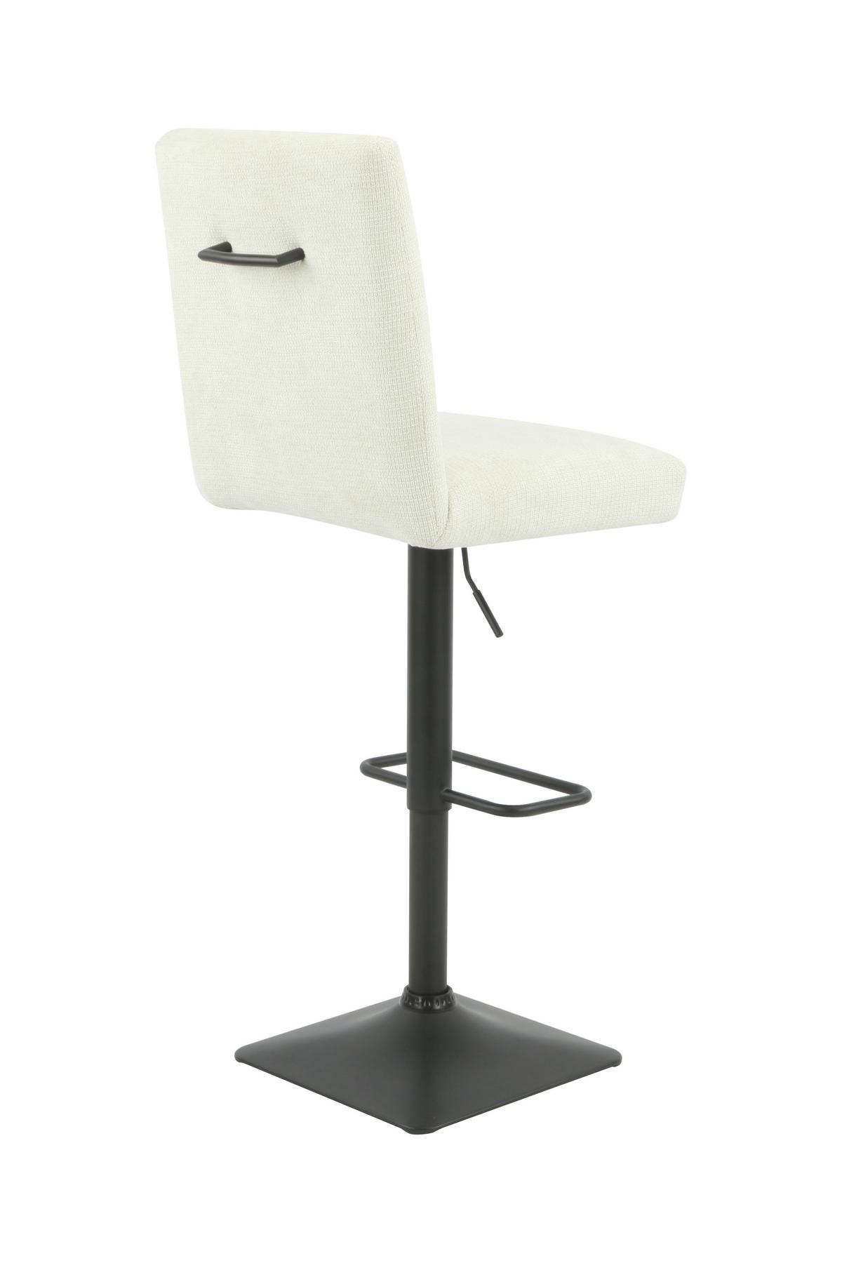 BARHOCKER SORICO H - Beige/Schwarz, MODERN, Textil/Metall (46/103-123,5/56cm) - P & B