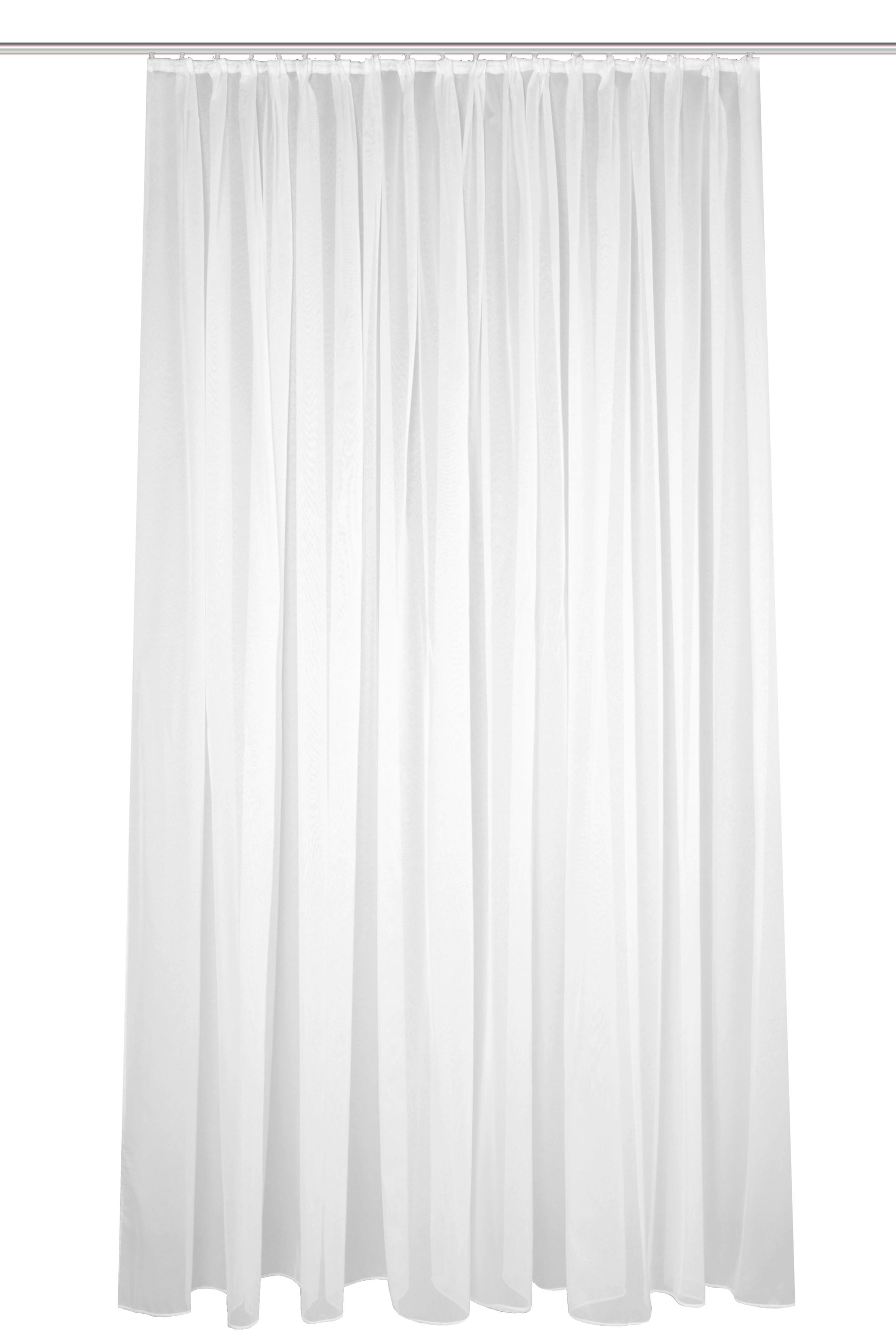 KUSOVÁ ZÁCLONA DAFNE - bílá, Basics, textil (450/145cm) - Schmidt W. Gmbh