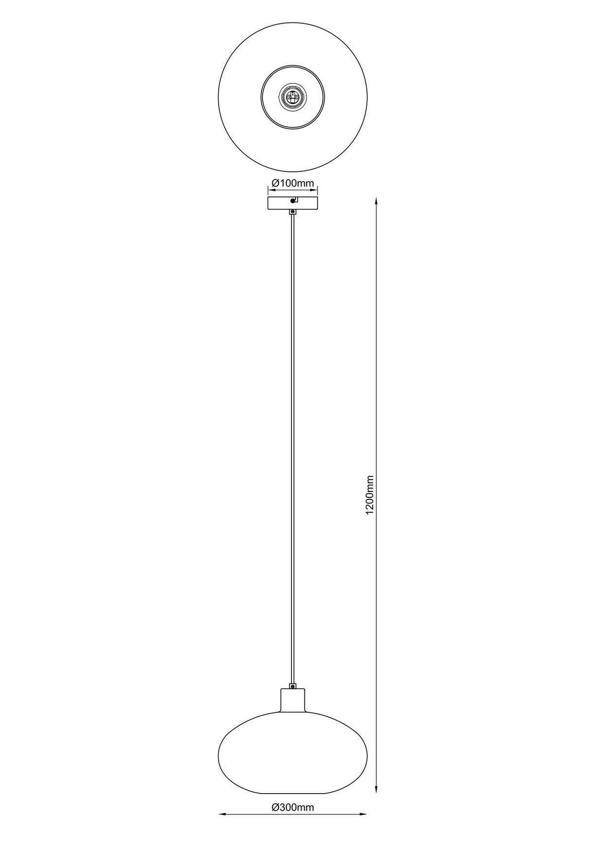 ZÁVĚSNÉ SVÍTIDLO TIPO - černá, Moderní, kov/sklo (30/120cm) - Mömax