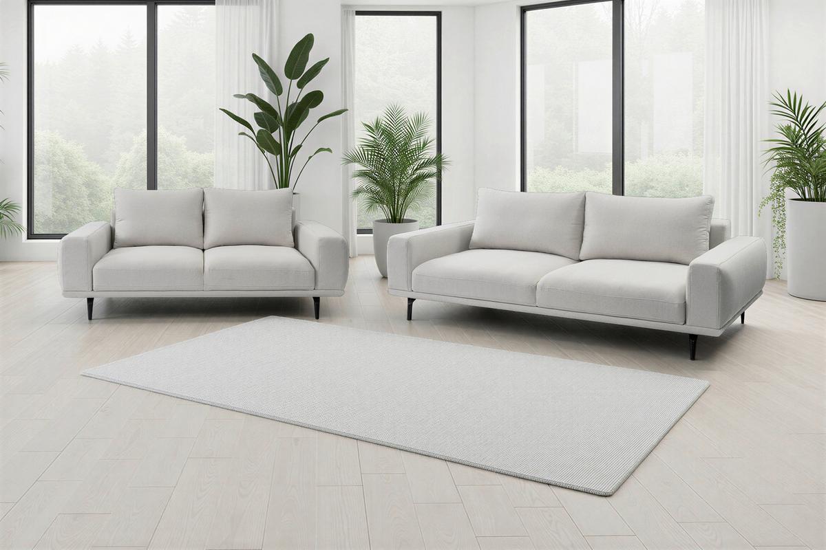 2-sitzer-sofa Selene Creme B: 202 Cm - Creme/Schwarz, MODERN, Textil (202/89/115cm) - MID.YOU