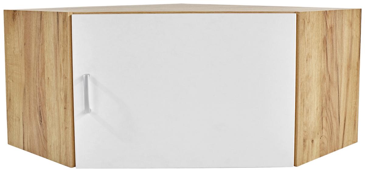 Aufsatzschrank 80 Cm Tio Weiß/kraft Eiche Dekor - Eichefarben/Weiß, KONVENTIONELL, Holzwerkstoff (80/80cm)