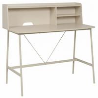 Schreibtisch Kandy Beige L: 115cm - Beige, MODERN, Holzwerkstoff/Metall (115/55/106cm) - MID.YOU