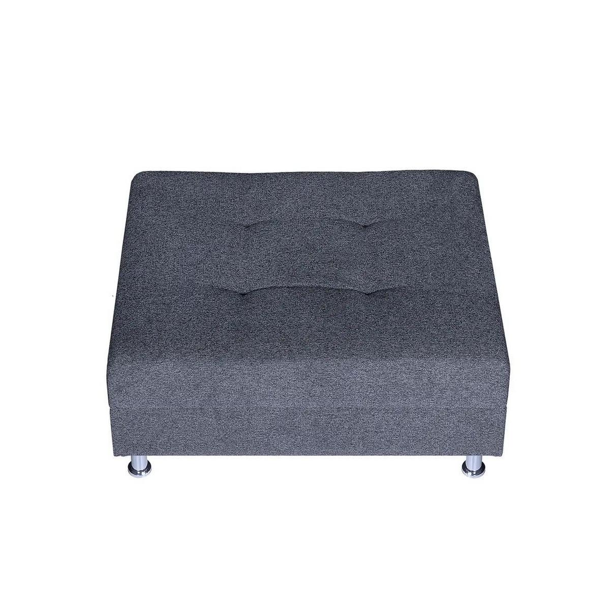 Hocker Sofia Anthrazit H: 80 Cm - Chromfarben/Anthrazit, Basics, Textil (100/80/47cm) - P & B