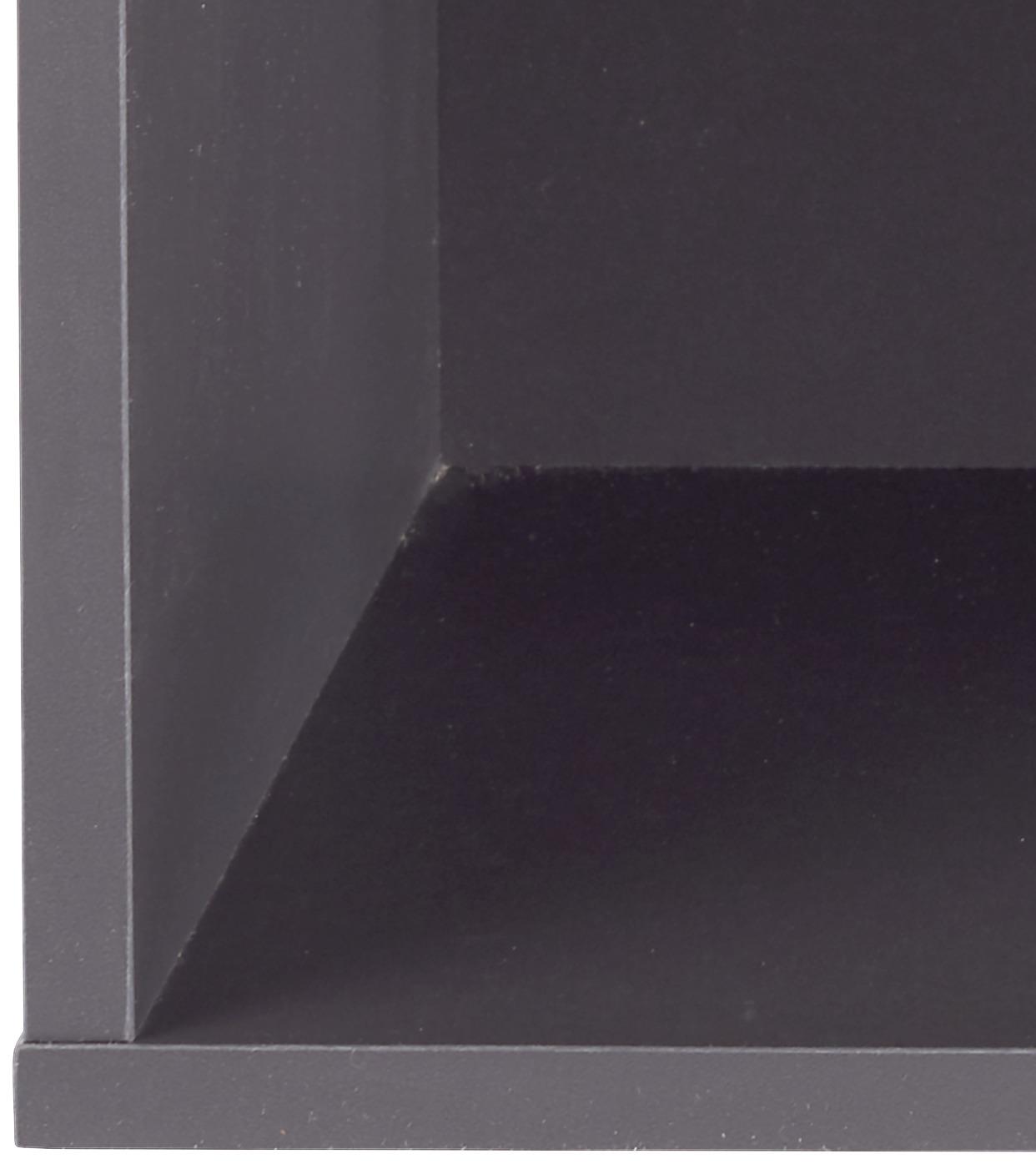Regal Stehend/hängend Box B 46cm, Lava - Graphitfarben, MODERN, Holzwerkstoff (46/46/25cm) - Ondega