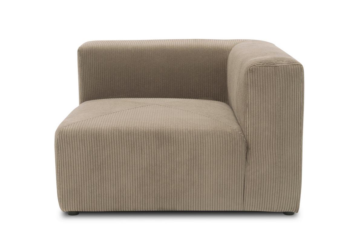 Sofaelement Schlammfarben B: 108 cm - Schlammfarben/Schwarz, Design, Textil (108/69/108cm) - MID.YOU