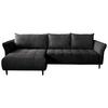 Ecksofa Monte Carlo Schwarz S: 290x160 cm - Schwarz/Mintgrün, Trend, Holz/Holzwerkstoff (290/160cm)