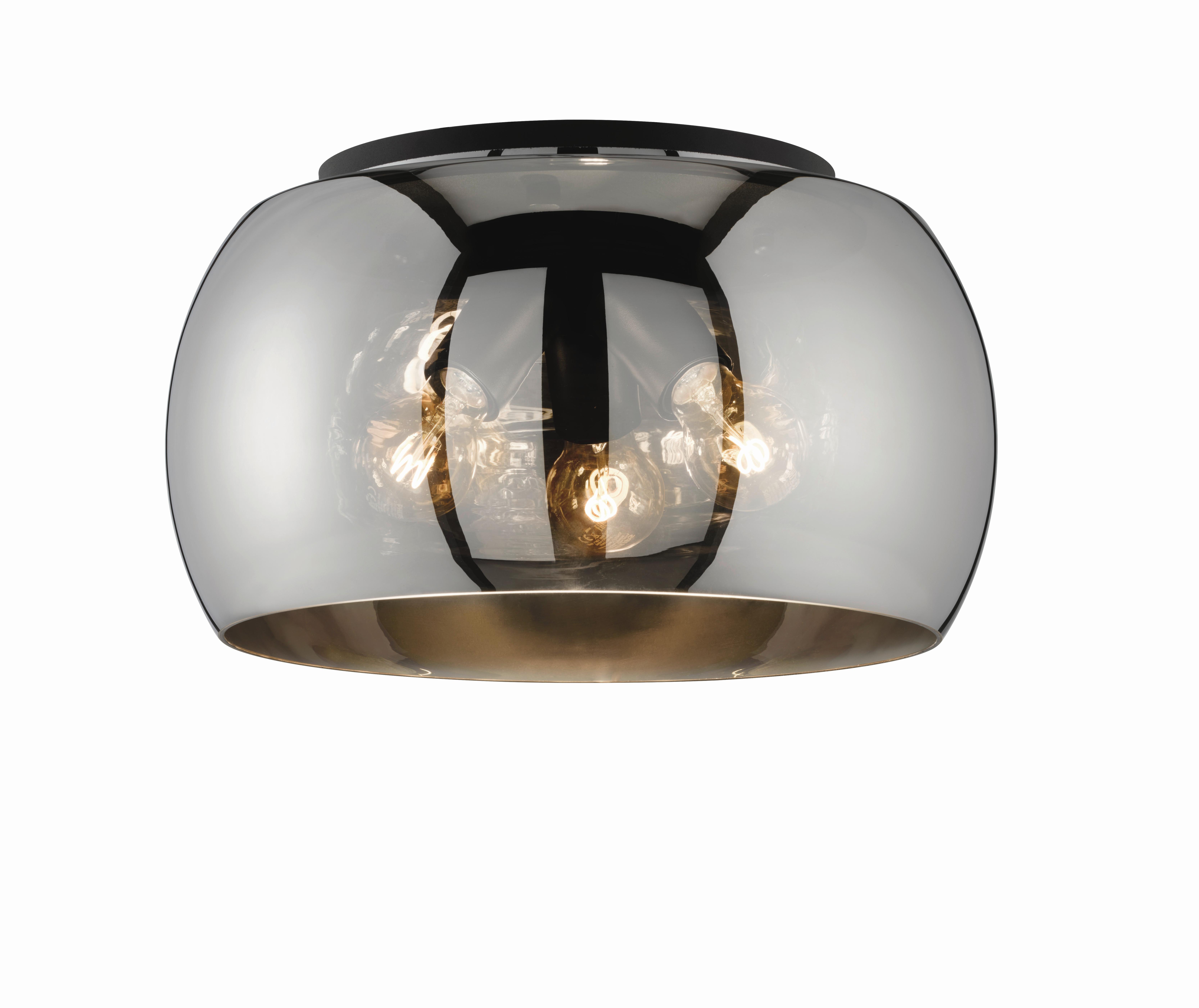 Deckenleuchte 21304 Dima - Schwarz, Design, Glas/Metall (40/22cm) - Fischer & Honsel