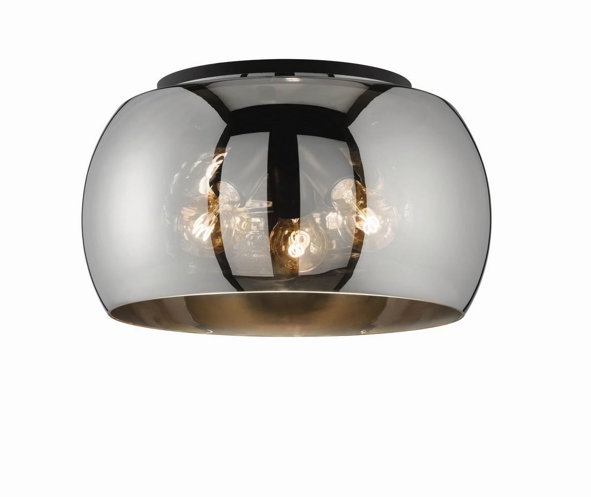 Deckenleuchte 21304 Dima - Schwarz, Design, Glas/Metall (40/22cm) - Fischer & Honsel