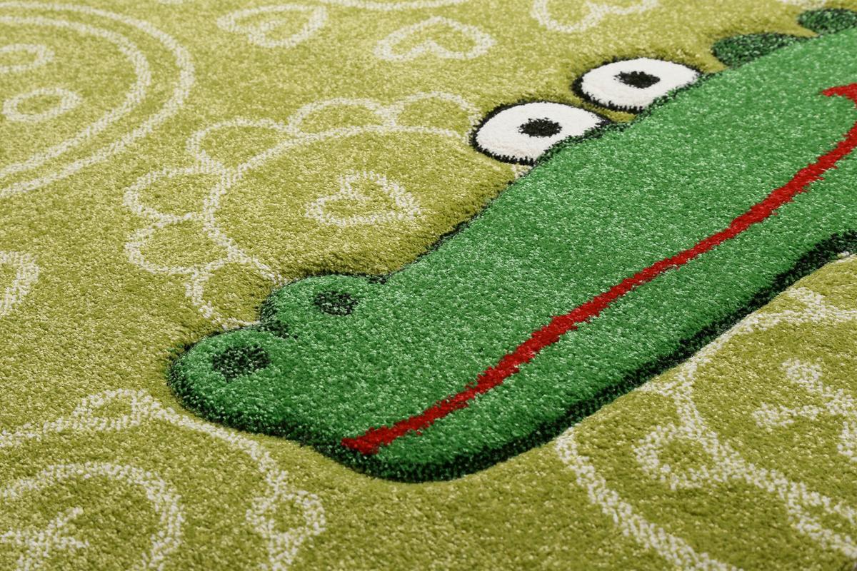 KINDERTEPPICH CROCODILE - Grün, Trend, Textil (80/150cm) - Sigikid