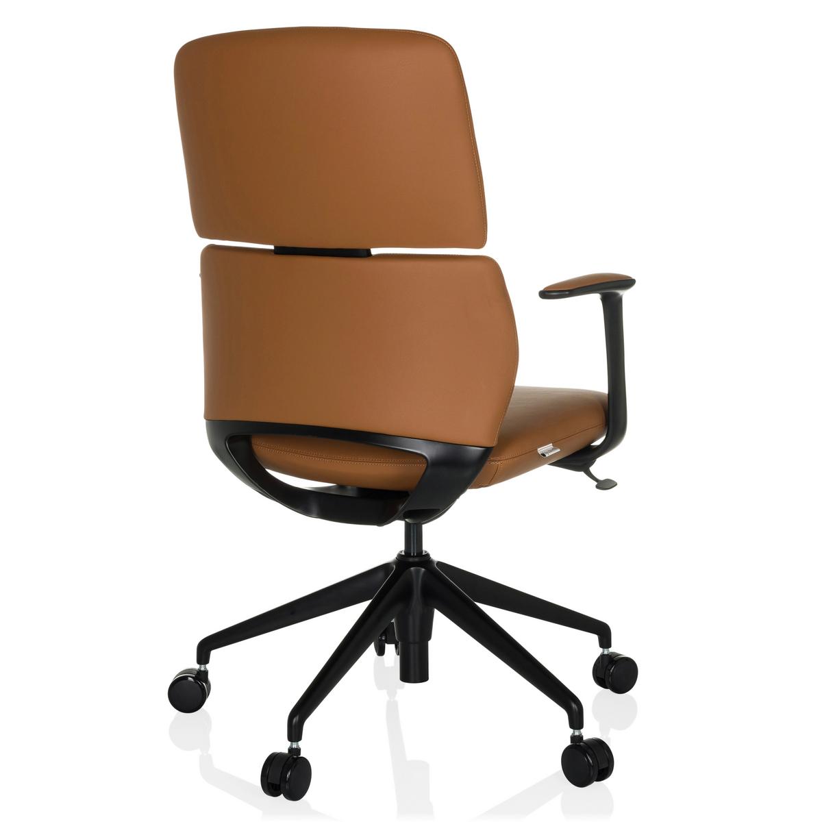 Drehstuhl Camel B: 62 cm - Schwarz, MODERN, Leder/Kunststoff (62/98-108/60cm) - MID.YOU