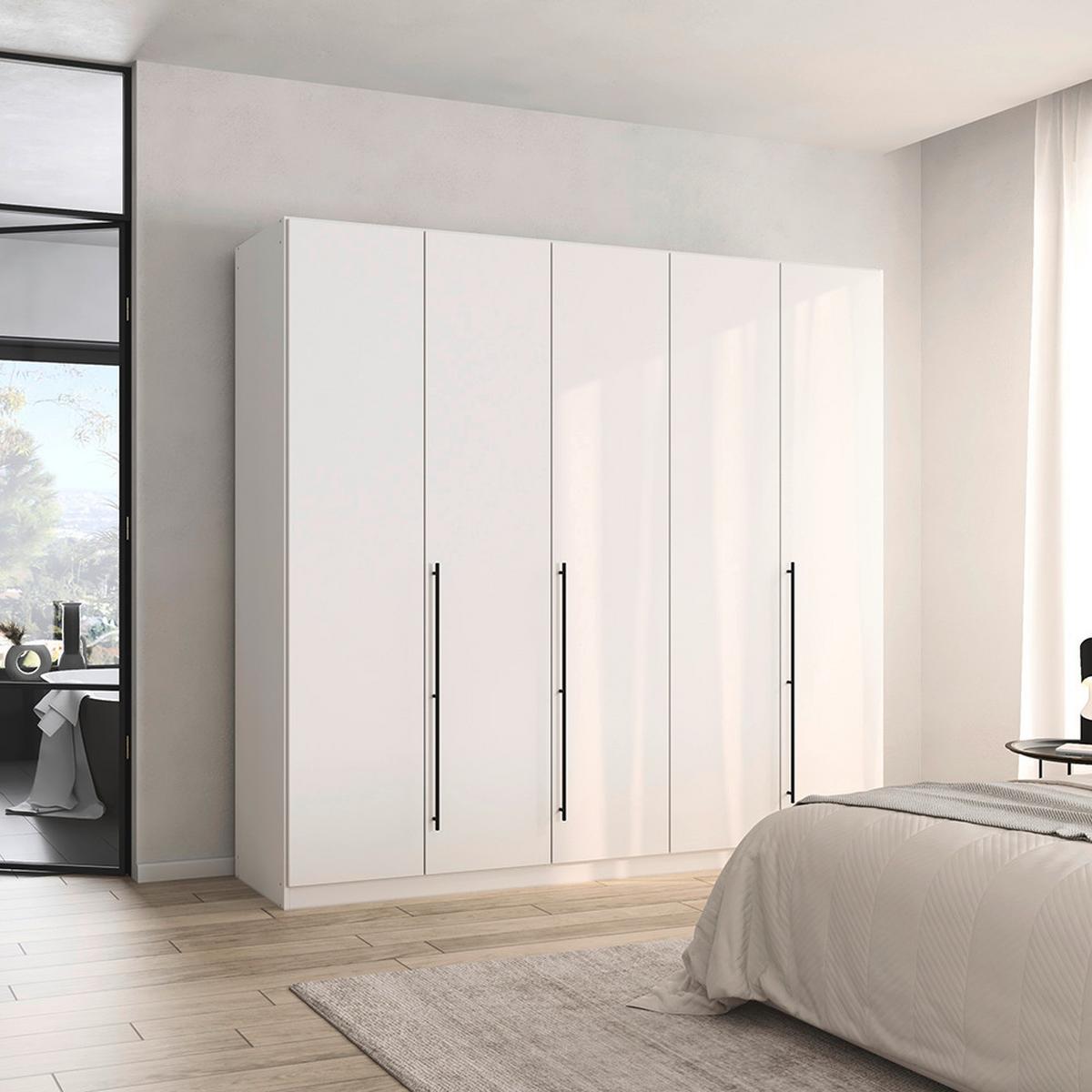 Skriňa s otočnými dverami SAFARI, šírka 226 cm - čierna/sivá, Konventionell, kov/kompozitné drevo (226/229/54cm) - Based