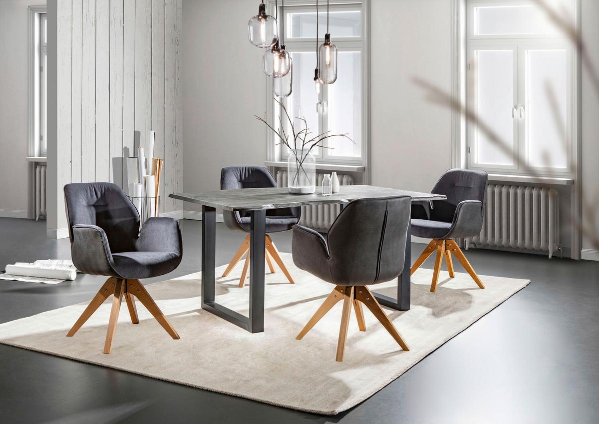 Sessel Tyson - Eichefarben/Dunkelgrau, MODERN, Textil (59/87/63cm) - Livetastic