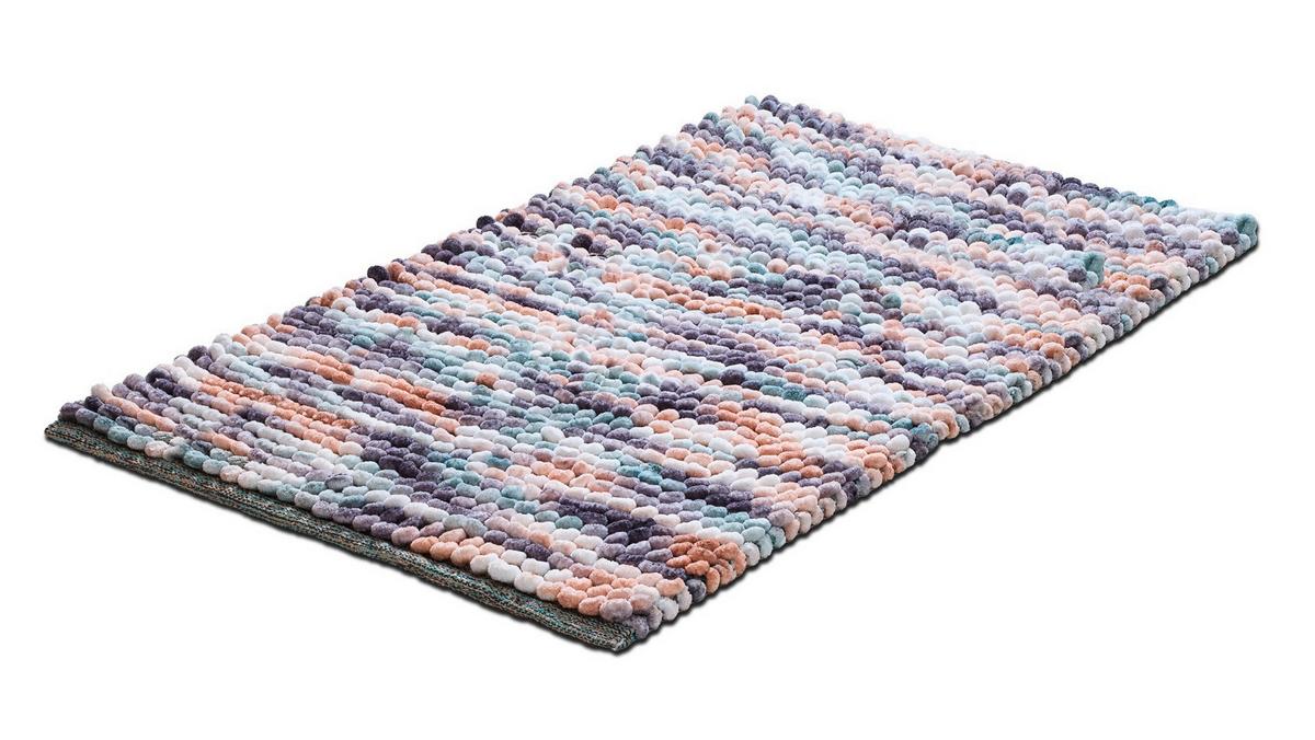 Badematte Punto - Multicolor, KONVENTIONELL, Textil (60/100cm) - Grund