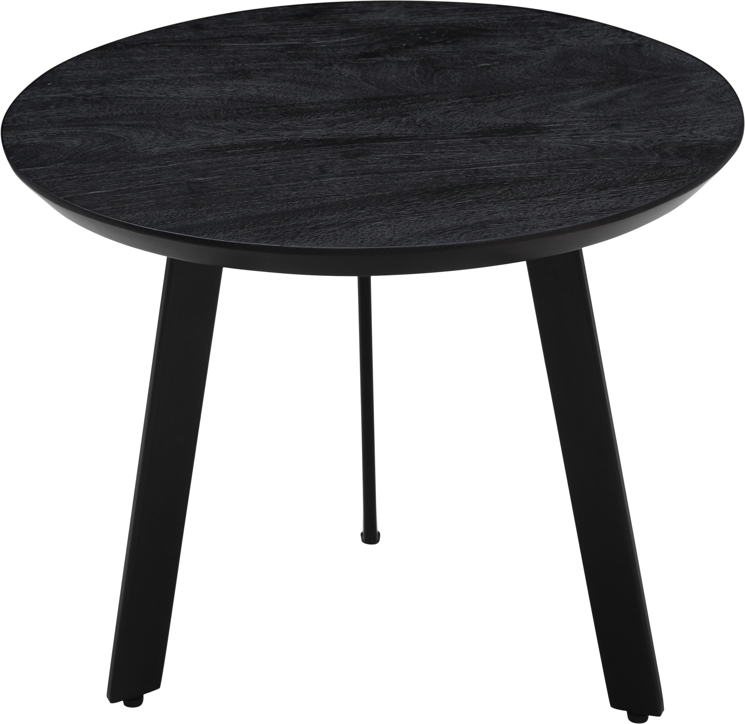 Konferenčný stolík SEGOVIA 50 - čierna, Modern, kov/drevo (50/45cm) - Mömax