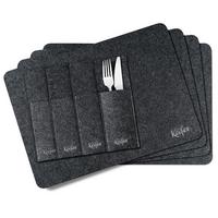Étkezőalátét 4200-Ka - antracit, Basics, textil (45/32cm) - Käfer