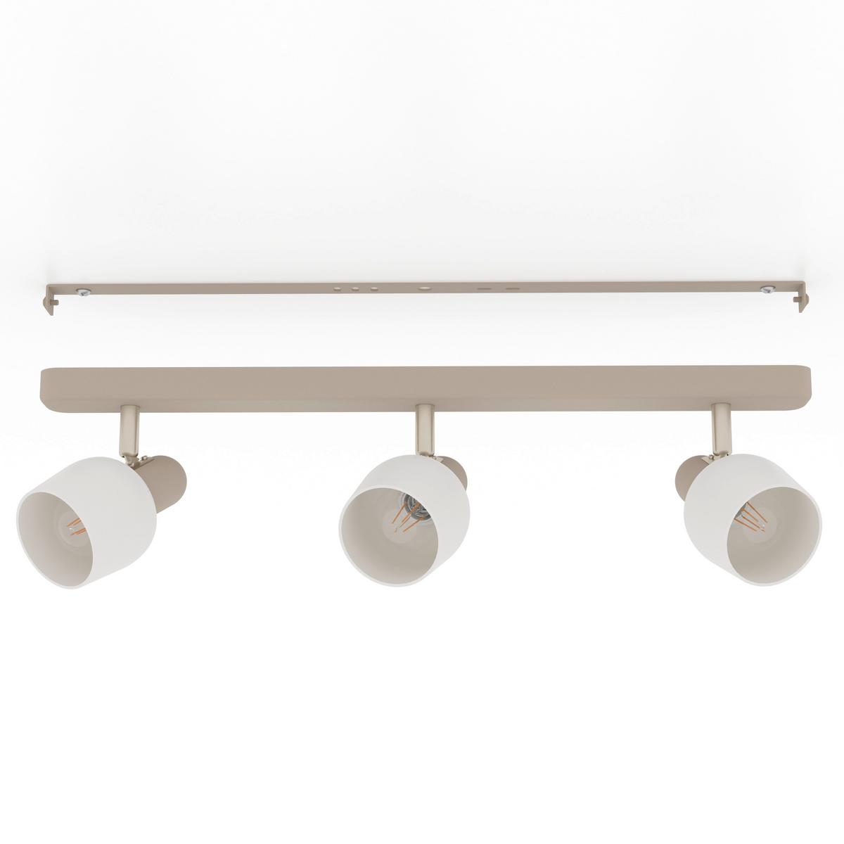 Deckenleuchte 900716 Corato - Sandfarben/Weiß, Natur, Glas/Metall (52/7,5/5,5cm) - Eglo
