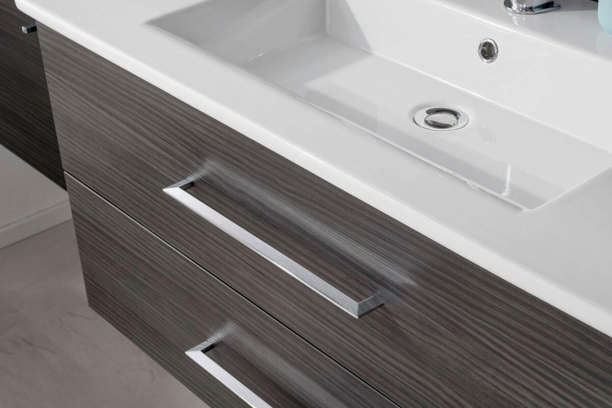 Badezimmer B.Perfekt Eichefarben 3-Teilig - Eichefarben/Weiß, Basics, Keramik/Holzwerkstoff (103cm) - MID.YOU