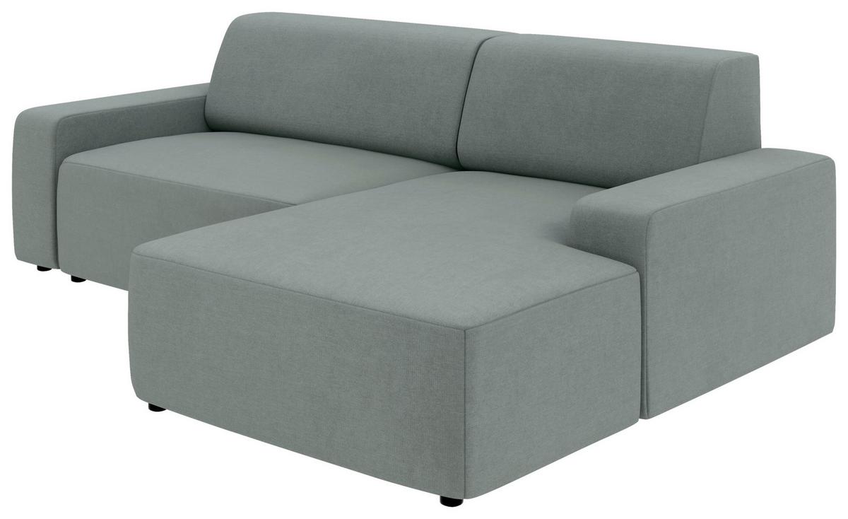 Ecksofa Wien, Grau S: 246x162 cm - Schwarz/Grau, MODERN, Textil (246/162cm) - Trendmanufaktur